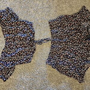 Hollister Floral Crop Top and Shorts Set